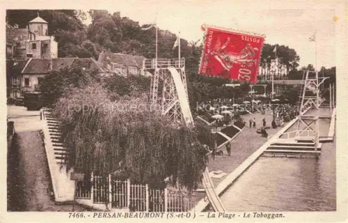 AK / Ansichtskarte Persan-Beaumont PONTOISE 95 Val-d Oise La plage Le Toboggan