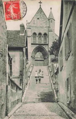 AK / Ansichtskarte Beaumont-sur-Oise PONTOISE 95 Val-d Oise Escalier Saint Laurent