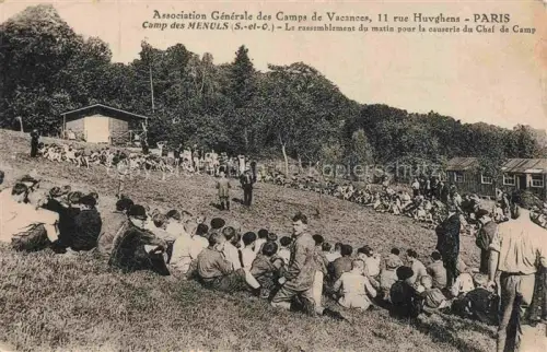 AK / Ansichtskarte Montfort-l Amaury Rambouillet 78 Yvelins Camps de Vacances des Menuls Rassemblement du matin our la causerie du Chef de Camp