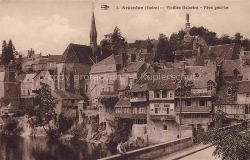 AK / Ansichtskarte Argenton -sur-Creuse Chateauroux 36 Indre Vieilles Galeries Rive gauche 