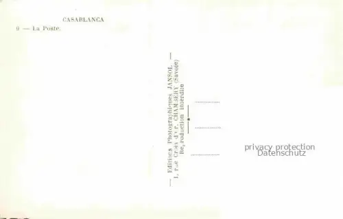 AK / Ansichtskarte CASABLANCA Maroc La poste 