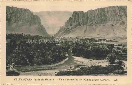 AK / Ansichtskarte El-Kantara Algerie Vue d'ensemble de l'Oasis et des Gorges