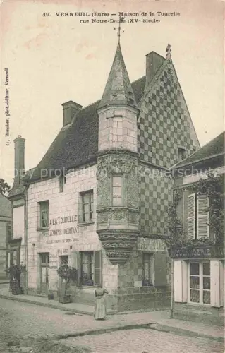 AK / Ansichtskarte Verneuil -sur-Avre Evreux 27 Eure Maison de la Tourelle rue Notre Dame