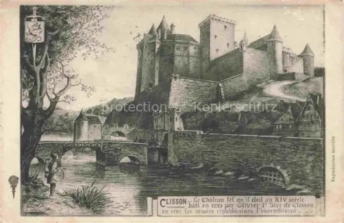 AK / Ansichtskarte Clisson NANTES 44 Loire-Atlantique Le Chateau les qui'il etait au XIV siecle