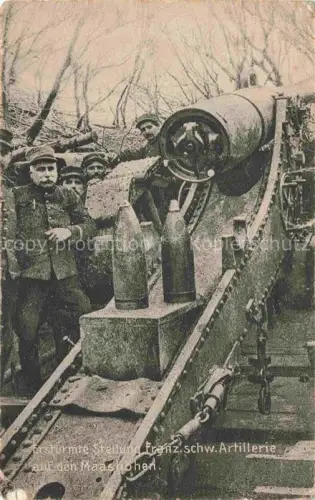 AK / Ansichtskarte Maashoehen Schlachtfeld Wk1 Bayr Fuss Art Battl Szene