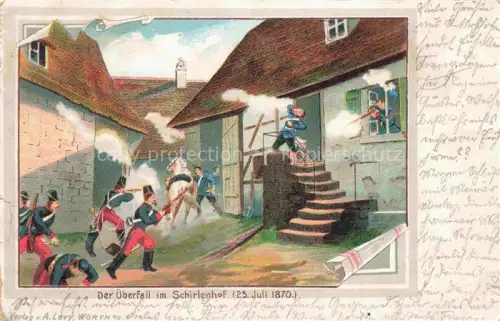AK / Ansichtskarte Rittershoffen Der ueberfall im Schirlenhof 25 Juli 1870