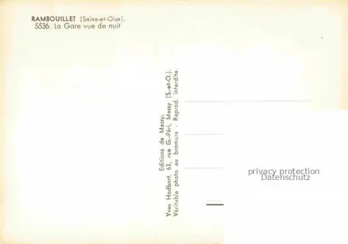 AK / Ansichtskarte RAMBOUILLET 78 Yvelines La Gare vue de nuit