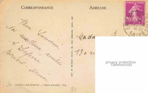 AK / Ansichtskarte MERS-LES-BAINS MERS-SUR-MER Abbeville 80 Somme L'Esplanade