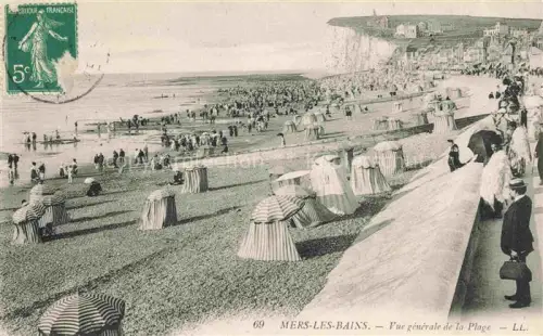 AK / Ansichtskarte MERS-LES-BAINS MERS-SUR-MER Abbeville 80 Somme Vue générale de la plage