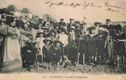 AK / Ansichtskarte Le Crotoy ABBEVILLE 80 Somme Groupe de baigneurs