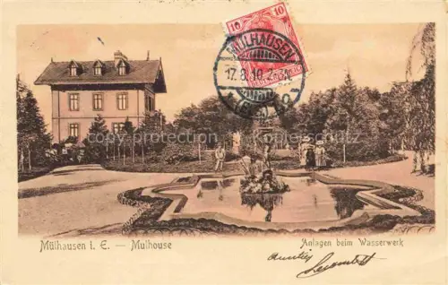 AK / Ansichtskarte Muelhausen Elsass Anlagen beim Wasserwerk