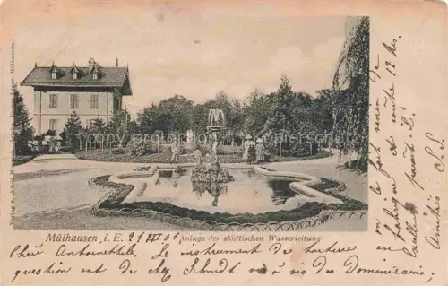 AK / Ansichtskarte Muelhausen Elsass Anlage der staedtischen Wasserleitung