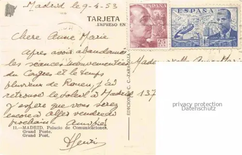 AK / Ansichtskarte MADRID  ES Placio de Comunicaciones 