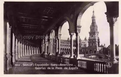 AK / Ansichtskarte SEVILLA Andalucia ES Exposicion Ibero Americana Plaza de Espana 