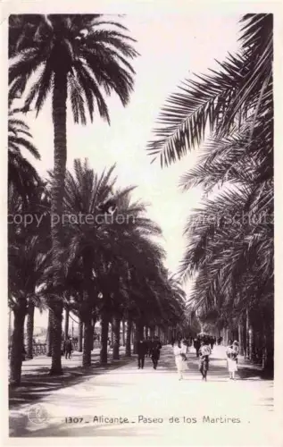 AK / Ansichtskarte ALICANTE Valenciana ES Paseo de los Martires 