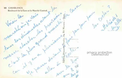 AK / Ansichtskarte CASABLANCA Maroc Boulevard la Gare Marche Central 