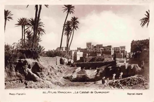 AK / Ansichtskarte Casbah de Quarzazat Maroc Atlas Marocain Palme