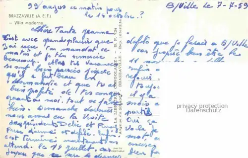 AK / Ansichtskarte Brazzaville Kongo Villa moderne 