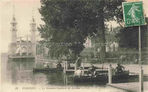 AK / Ansichtskarte Enghien-les-Bains SARCELLES 95 Val-d Oise Le nouveau casino et les jardins