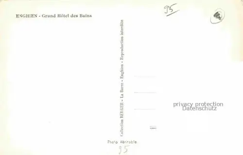 AK / Ansichtskarte Enghien-les-Bains SARCELLES 95 Val-d Oise Grand Hôtel des Bains