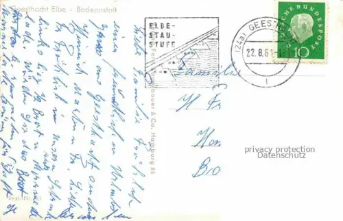 AK / Ansichtskarte Geesthacht Elbe Badeanstalt