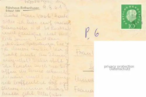 AK / Ansichtskarte Rothenhusen Gross Sarau Schleswig-Holstein Faehrhaus