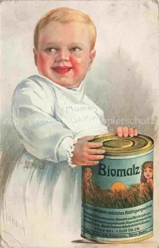 AK / Ansichtskarte Teltow Potsdam-Mittelmark Brandenburg Kind mit Biomalz Werbung Kuenstlerkarte Feldpost