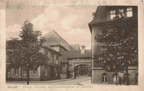 AK / Ansichtskarte Rheydt Moenchengladbach Koenigliche Handels- und Gewerbeschule fuer Maedchen Feldpost