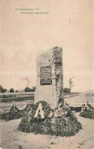 AK / Ansichtskarte Weissenburg Elsass Wissembourg 67 Alsace Schlesisches Jaegerdenkmal Feldpost