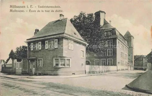 AK / Ansichtskarte Muelhausen Elsass Teufelsturmschule Ecole de la Tour du Diable