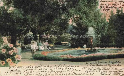 AK / Ansichtskarte MULHOUSE Muehlhausen 68 Haut-Rhin Reservoir au Rebberg Partie im Reservoir-Garten
