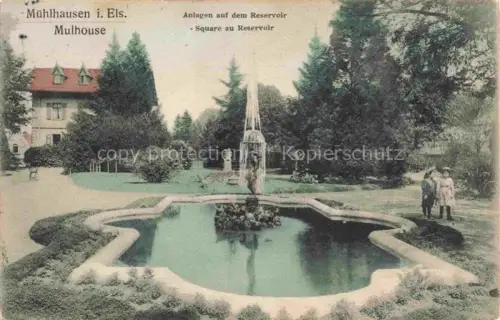 AK / Ansichtskarte Muehlhausen  MULHOUSE 68 Elsass Haut-Rhin Anlagen auf dem Reservoir Square au Reservoir