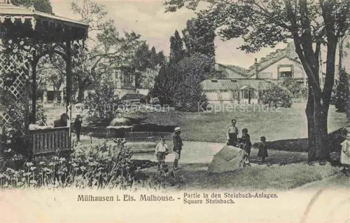 AK / Ansichtskarte Muelhausen Elsass Partie in den Steinbach-Anlagen Square Steinbach
