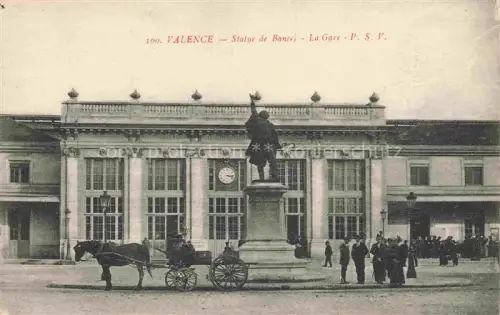 AK / Ansichtskarte VALENCE -SUR-RHONE 26 Drome Statue de Bancel La Gare