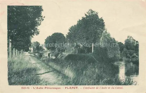 AK / Ansichtskarte Plancy-l Abbaye Nogent-sur-Seine 10 Aube Confluent de l'Aube et du Canal