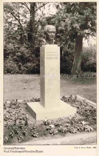 AK / Ansichtskarte Gmuend Kaernten AT Prof Ferdinand Porsche Bueste