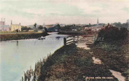 AK / Ansichtskarte Exeter  UK from the canal