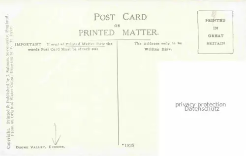 AK / Ansichtskarte Exmoor UK Doone Valley