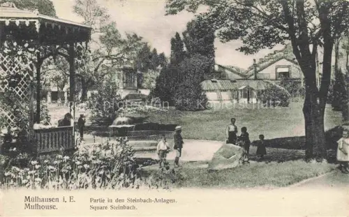 AK / Ansichtskarte Muelhausen Elsass Partie in den Steinbach-Anlagen Square Steinbach