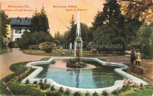 AK / Ansichtskarte Muelhausen Elsass Square au Reservoir Anlagen auf dem Reservoir