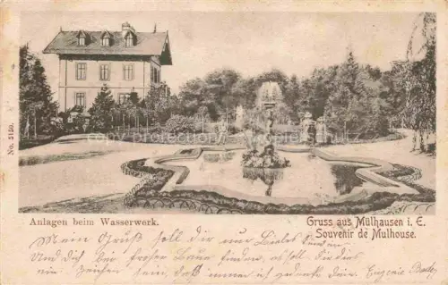 AK / Ansichtskarte MULHOUSE Muehlhausen 68 Haut-Rhin Anlagen beim Wasserwerk
