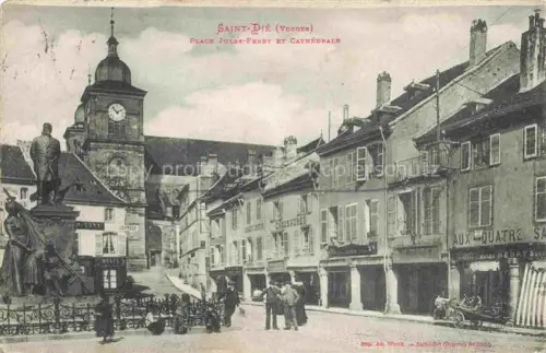 AK / Ansichtskarte Saint-Die-des-Vosges 88 Vosges Place Jules Ferry et la Cathédrale