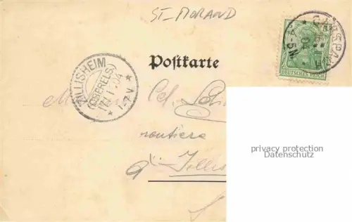 AK / Ansichtskarte St-Morand Saint-Morand Rammersmatt Thann 68 Haut-Rhin Vue d'ensemble et l'église Pont