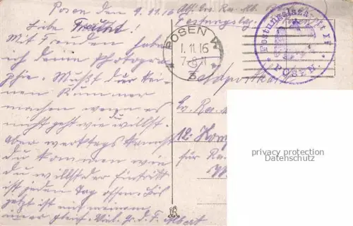 AK / Ansichtskarte POZNAN Posen PL Dom Stempel Festungslazarett Feldpost