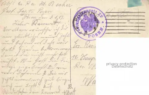 AK / Ansichtskarte POZNAN Posen PL Kgl. Schloss Stadttheater Kgl. Akademie Bismarckdenkmal Rathaus Ansiedlungskommission Stempel Festungslazarett Feldpost