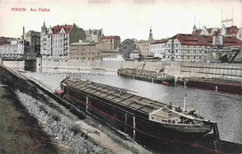 AK / Ansichtskarte POZNAN Posen PL Partie am Hafen