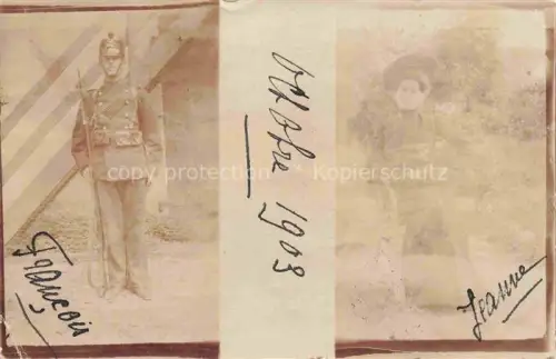 AK / Ansichtskarte LAUSANNE VD Soldat Francois Femme Jeanne