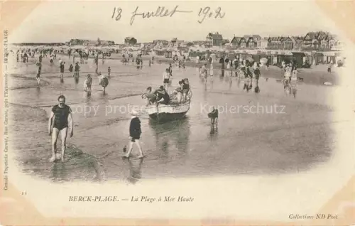 AK / Ansichtskarte BERCK-PLAGE 62 La plage à mer haute