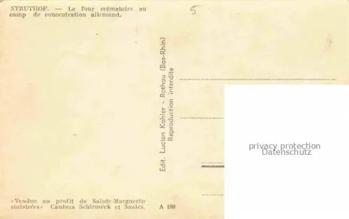 AK / Ansichtskarte Struthof Natzwiller Molsheim 67 Bas-Rhin Le four crématoire au Camp de Concentration Allemand