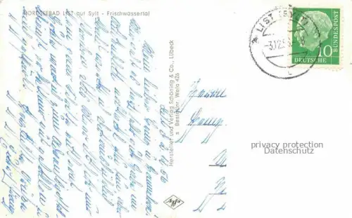 AK / Ansichtskarte LIST  SYLT Frischwassertal